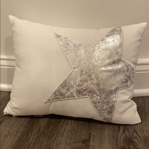 Metallic Star Throw Pillow